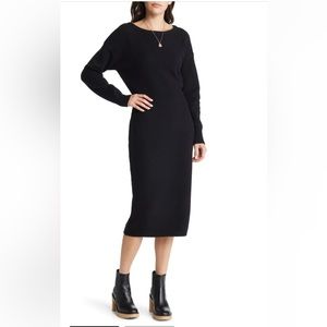 Treasure & Bond Long Sleeve Midi Sweater Dress - Size Small